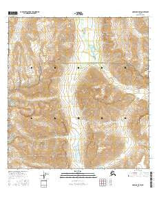Nabesna B-5 SW Alaska Current topographic map, 1:25000 scale, 7.5 X 7.5 Minute, Year 2016