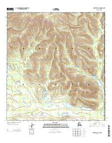 Nabesna D-1 NE Alaska Current topographic map, 1:25000 scale, 7.5 X 7.5 Minute, Year 2013