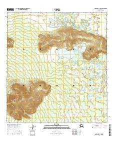 Nabesna D-3 NW Alaska Current topographic map, 1:25000 scale, 7.5 X 7.5 Minute, Year 2016