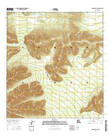 Nabesna D-4 NE Alaska Current topographic map, 1:25000 scale, 7.5 X 7.5 Minute, Year 2016