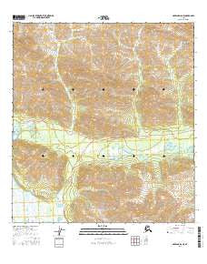 Nabesna D-6 NE Alaska Current topographic map, 1:25000 scale, 7.5 X 7.5 Minute, Year 2016