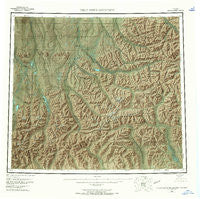 Philip Smith Mountains Alaska Historical topographic map, 1:250000 scale, 1 X 3 Degree, Year 1956