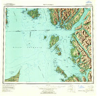 Prince Rupert Alaska Historical topographic map, 1:250000 scale, 1 X 2 Degree, Year 1959