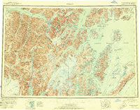 Seward Alaska Historical topographic map, 1:250000 scale, 1 X 3 Degree, Year 1951