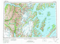 Seward Alaska Historical topographic map, 1:250000 scale, 1 X 3 Degree, Year 1953