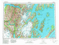 Seward Alaska Historical topographic map, 1:250000 scale, 1 X 3 Degree, Year 1953