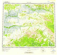 Shungnak Alaska Historical topographic map, 1:250000 scale, 1 X 3 Degree, Year 1955