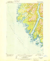Sitka D-8 Alaska Historical topographic map, 1:63360 scale, 15 X 15 Minute, Year 1950