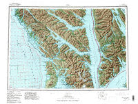 Sitka Alaska Historical topographic map, 1:250000 scale, 1 X 2 Degree, Year 1951