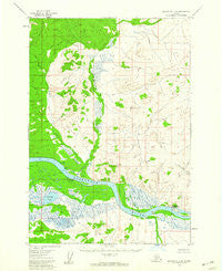 Sleetmute C-8 Alaska Historical topographic map, 1:63360 scale, 15 X 15 Minute, Year 1954