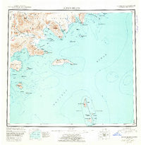 Sutwik Island Alaska Historical topographic map, 1:250000 scale, 1 X 2 Degree, Year 1951
