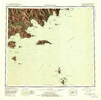Sutwik Island Alaska Historical topographic map, 1:250000 scale, 1 X 2 Degree, Year 1951