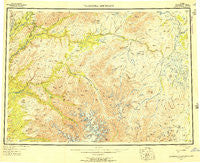 Talkeetna Mountains Alaska Historical topographic map, 1:250000 scale, 1 X 3 Degree, Year 1954