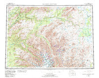 Talkeetna Mountains Alaska Historical topographic map, 1:250000 scale, 1 X 3 Degree, Year 1954