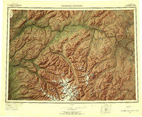 Talkeetna Mountains Alaska Historical topographic map, 1:250000 scale, 1 X 3 Degree, Year 1954