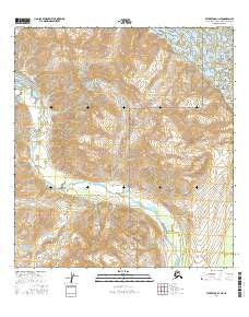 Talkeetna D-1 NE Alaska Current topographic map, 1:25000 scale, 7.5 X 7.5 Minute, Year 2016