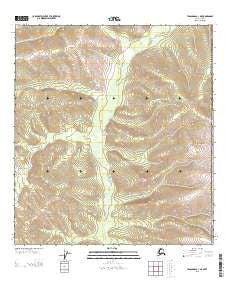 Tanacross A-1 NE Alaska Current topographic map, 1:25000 scale, 7.5 X 7.5 Minute, Year 2013