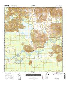 Tanacross B-5 NE Alaska Current topographic map, 1:25000 scale, 7.5 X 7.5 Minute, Year 2016