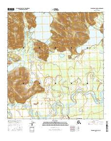 Tanacross B-5 NW Alaska Current topographic map, 1:25000 scale, 7.5 X 7.5 Minute, Year 2016