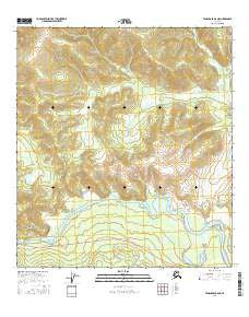 Tanacross B-6 NE Alaska Current topographic map, 1:25000 scale, 7.5 X 7.5 Minute, Year 2016