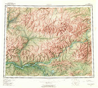 Tanana Alaska Historical topographic map, 1:250000 scale, 1 X 3 Degree, Year 1956