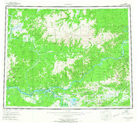 Tanana Alaska Historical topographic map, 1:250000 scale, 1 X 3 Degree, Year 1956