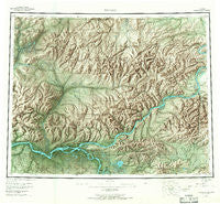 Tanana Alaska Historical topographic map, 1:250000 scale, 1 X 3 Degree, Year 1956