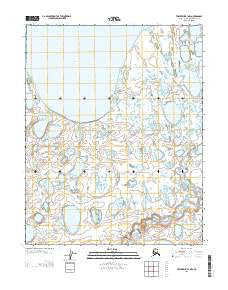 Teshekpuk B-1 NW Alaska Current topographic map, 1:25000 scale, 7.5 X 7.5 Minute, Year 2013