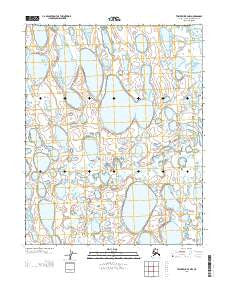 Teshekpuk B-4 NW Alaska Current topographic map, 1:25000 scale, 7.5 X 7.5 Minute, Year 2013
