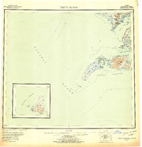 Trinity Islands Alaska Historical topographic map, 1:250000 scale, 1 X 2 Degree, Year 1954