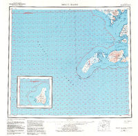Trinity Islands Alaska Historical topographic map, 1:250000 scale, 1 X 2 Degree, Year 1954