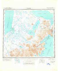 Ugashik Alaska Historical topographic map, 1:250000 scale, 1 X 2 Degree, Year 1943