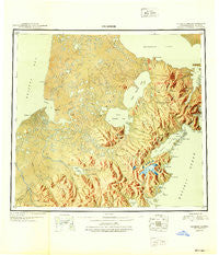Ugashik Alaska Historical topographic map, 1:250000 scale, 1 X 2 Degree, Year 1949