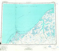 Wainwright Alaska Historical topographic map, 1:250000 scale, 1 X 4 Degree, Year 1955