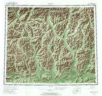 Wiseman Alaska Historical topographic map, 1:250000 scale, 1 X 3 Degree, Year 1956