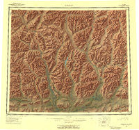 Wiseman Alaska Historical topographic map, 1:250000 scale, 1 X 3 Degree, Year 1956