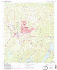Alexander City Alabama Historical topographic map, 1:24000 scale, 7.5 X 7.5 Minute, Year 1971