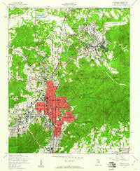 Anniston Alabama Historical topographic map, 1:24000 scale, 7.5 X 7.5 Minute, Year 1956