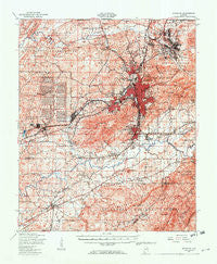 Anniston Alabama Historical topographic map, 1:62500 scale, 15 X 15 Minute, Year 1950