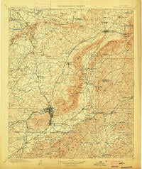 Anniston Alabama Historical topographic map, 1:125000 scale, 30 X 30 Minute, Year 1900