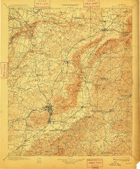 Anniston Alabama Historical topographic map, 1:125000 scale, 30 X 30 Minute, Year 1900