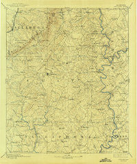 Ashland Alabama Historical topographic map, 1:125000 scale, 30 X 30 Minute, Year 1891