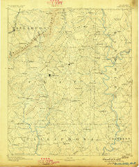 Ashland Alabama Historical topographic map, 1:125000 scale, 30 X 30 Minute, Year 1891