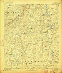 Ashland Alabama Historical topographic map, 1:125000 scale, 30 X 30 Minute, Year 1891