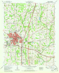 Athens Alabama Historical topographic map, 1:24000 scale, 7.5 X 7.5 Minute, Year 1967