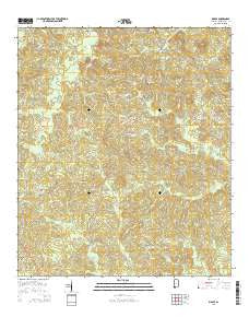 Bigbee Alabama Current topographic map, 1:24000 scale, 7.5 X 7.5 Minute, Year 2014