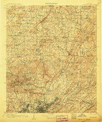 Birmingham Alabama Historical topographic map, 1:125000 scale, 30 X 30 Minute, Year 1907