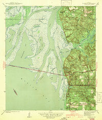 Blakeley Alabama Historical topographic map, 1:31680 scale, 7.5 X 7.5 Minute, Year 1942
