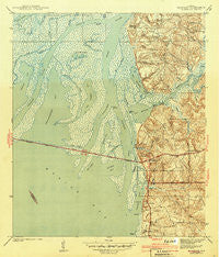 Blakeley Alabama Historical topographic map, 1:31680 scale, 7.5 X 7.5 Minute, Year 1943