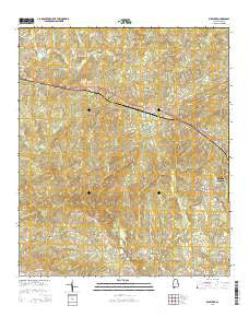 Bleecker Alabama Current topographic map, 1:24000 scale, 7.5 X 7.5 Minute, Year 2014